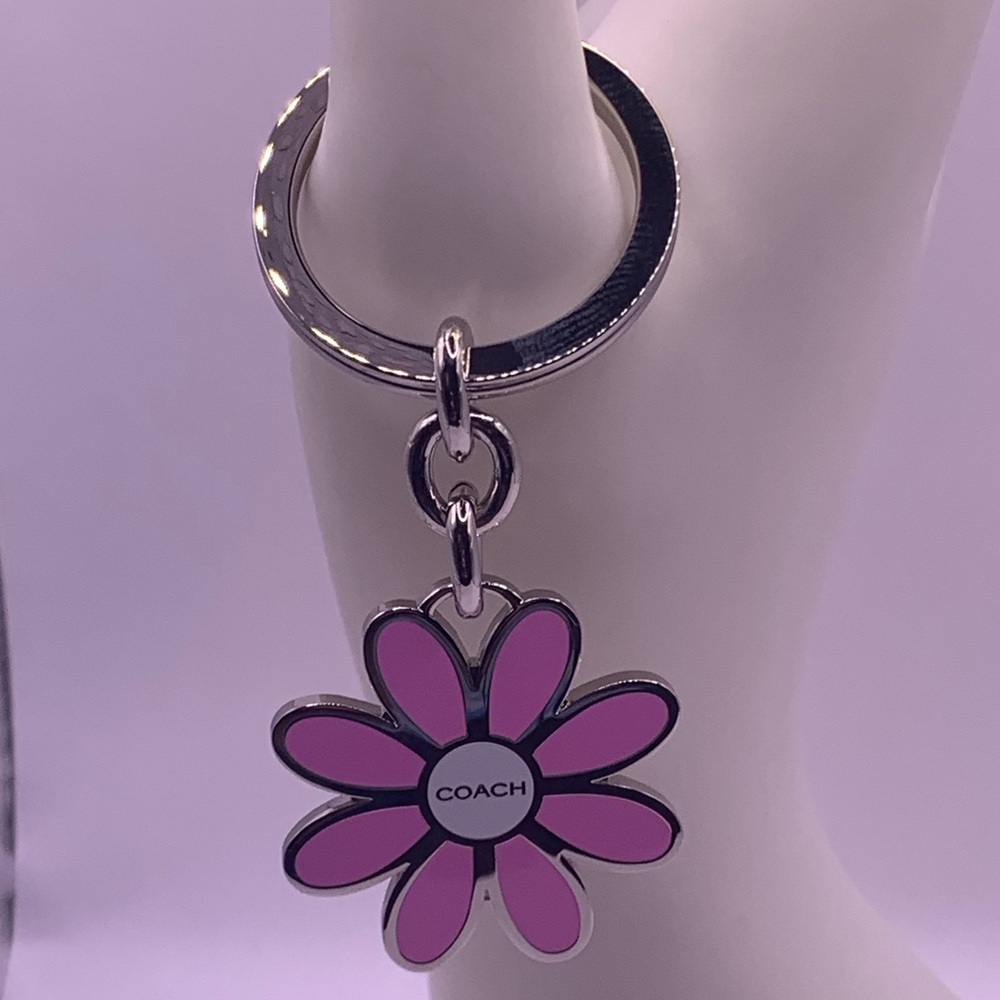 New Coach Pink Daisy Keychains